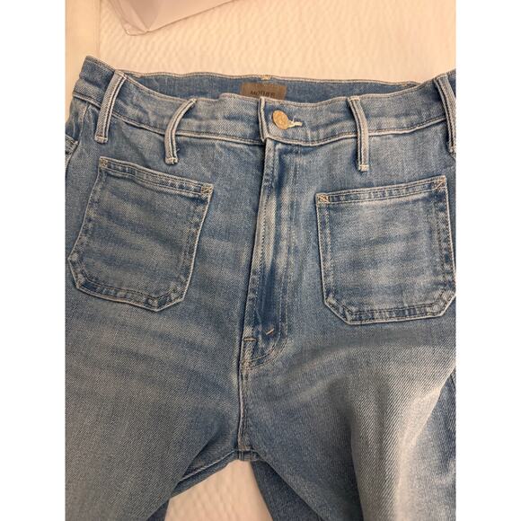 Brand New Mother The Hustler Patch Pocket Ankle Jeans in Tune In, Tune Out 27” - Picture 8 of 9